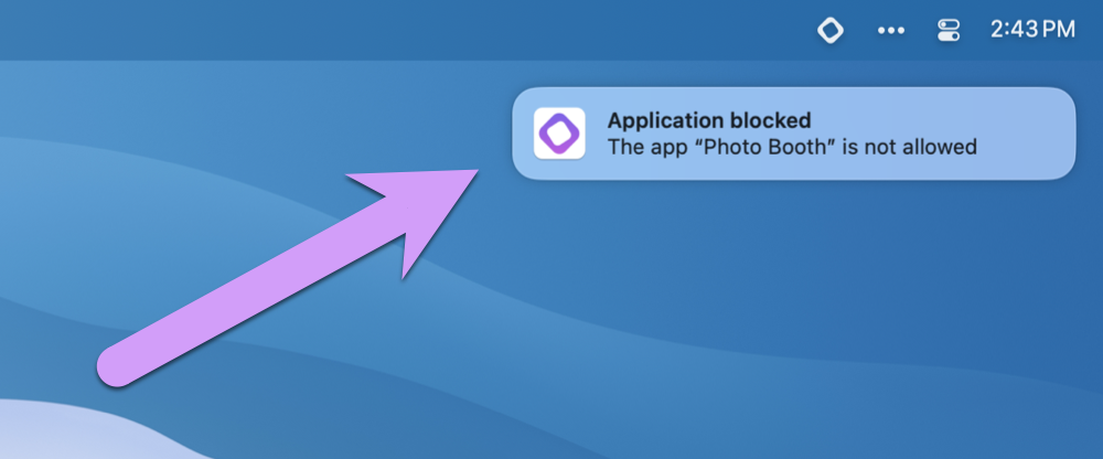 Your child is notified when a Mac app is blocked by Gertrude