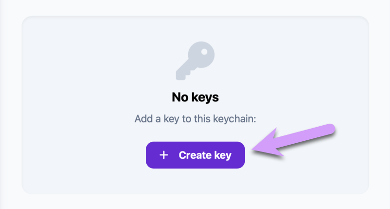 Then click 'Create key'