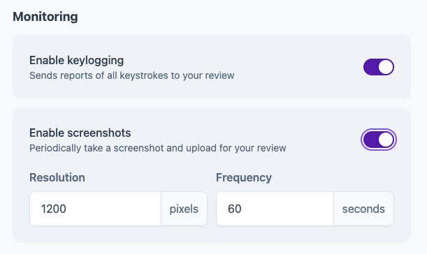 Enable keylogging with a single click