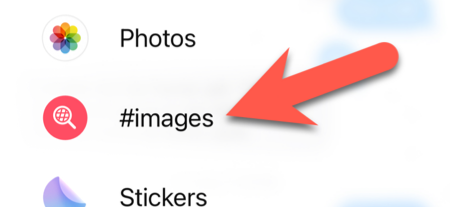 The #images GIF search cant be deleted in iOS 18
