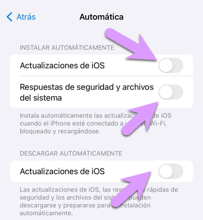 cinco cosas que olvidaste bloquear el iPhone de tus hijos: desactiva las actualizaciones automáticas de software de iOS