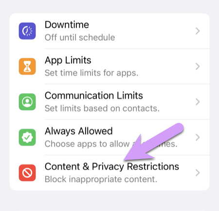 five things you forgot locking down your kids iPhone: Settings > Screen Time > Content & Privacy Restrictions