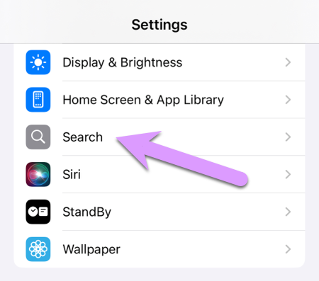 locking down an iPhone: Search settings