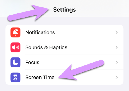 locking down an iPhone: start at 'Settings' -> 'Screen Time'