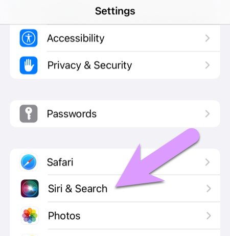 five things you forgot locking down your kids iPhone: now you can see "Siri & Search" in the main Settings app