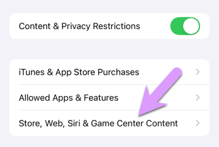 locking down an iPhone: Store, Web, Siri & Game Center, where many of the most important settings live