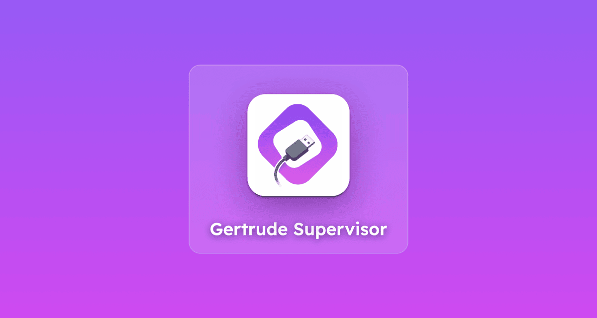 the Gertrude Supervisor app icon on a desktop, ready to launch